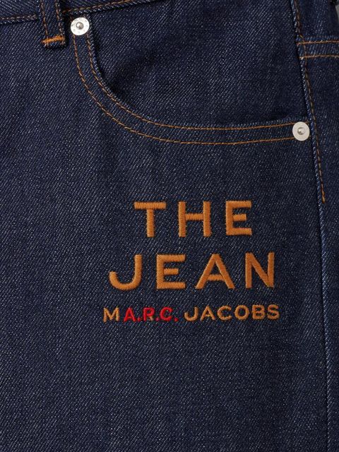 Marc Jacobs The Jean embroidered-logo cotton jeans - Blue