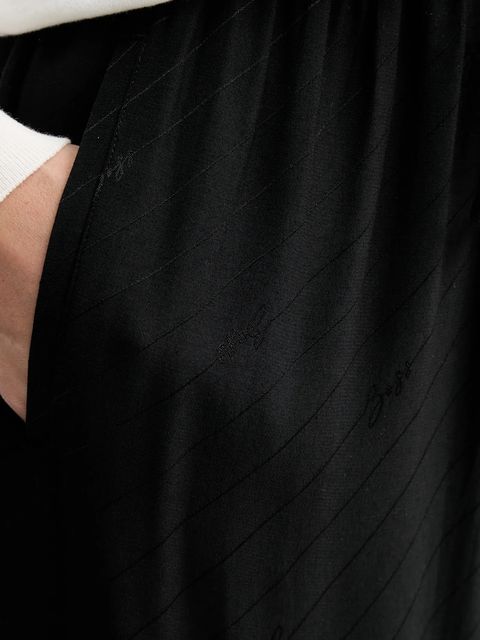 BOSS Orange spodnie damskie kolor czarny proste high waist 50544016