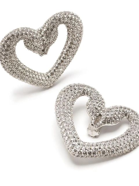 Swarovski Una crystal-embellished clip earrings - Silver