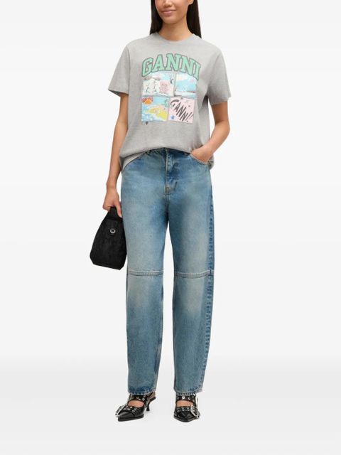 GANNI graphic-print T-shirt - Grey - zdjęcie produktu nr 2