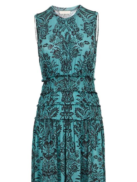 Ulla Johnson Kamaria ruched floral maxi dress - Blue