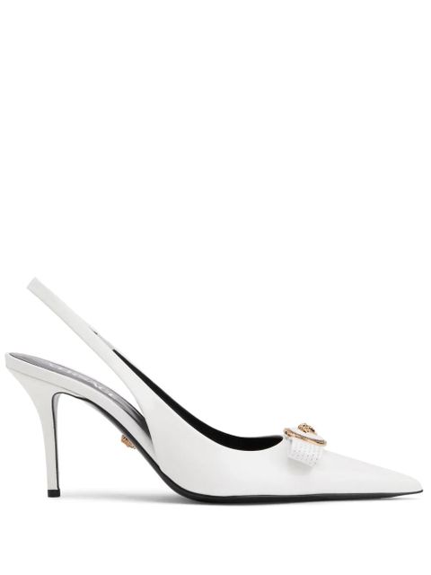 Versace Medusa '95 85mm leather pumps - White - zdjęcie produktu nr 1