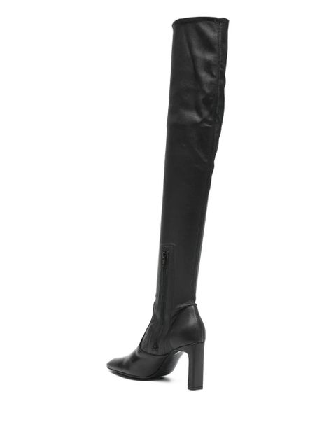 TOTEME square-toe leather boots - Black