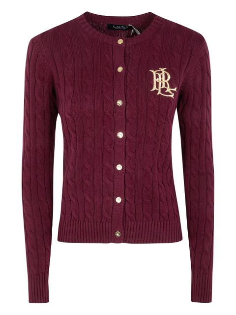 Lauren Ralph Lauren cable-knit button cardigan - Red - zdjęcie produktu nr 1