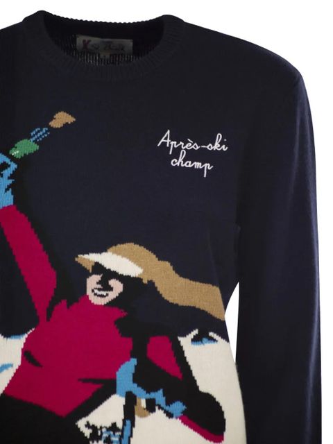 MC2 Saint Barth New Queen patterned-intarsia jumper - Blue