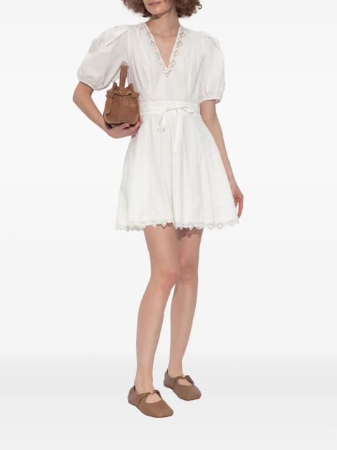 Ulla Johnson puff-sleeve embroidered dress - White - zdjęcie produktu nr 2