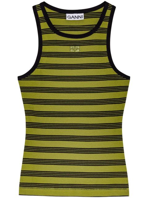 GANNI striped tank top - Green - zdjęcie produktu nr 1