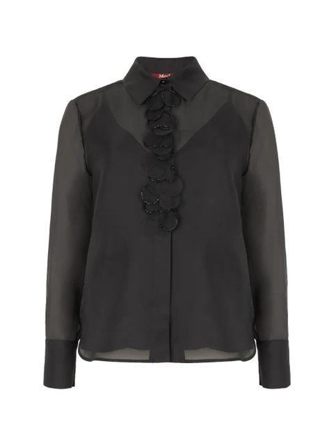 Max Mara ruffled-collar blouse - Black - zdjęcie produktu nr 1