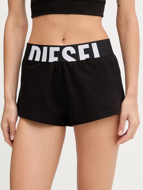 Diesel szorty ARIANNA-D-POP damskie kolor czarny gładkie high waist A17659.0IKBJ - zdjęcie produktu nr 1
