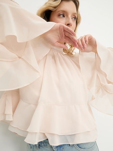 Answear.LAB bluzka damska kolor beżowy gładka - zdjęcie produktu nr 1