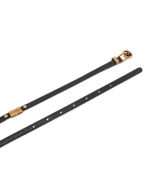 PINKO eyelet stud leather belt - Black
