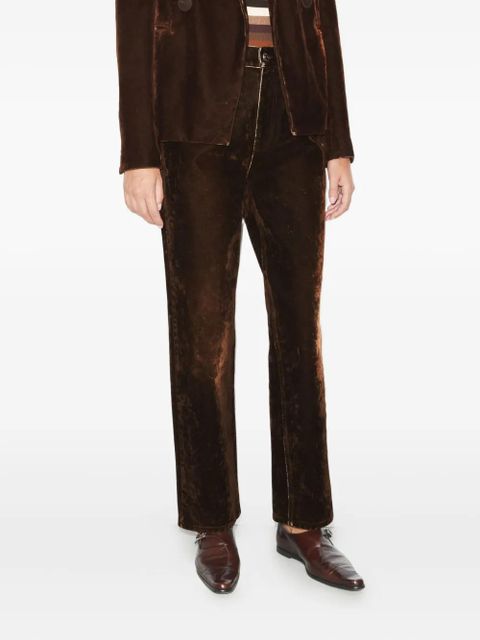Tory Burch velvet trousers - Brown - zdjęcie produktu nr 1