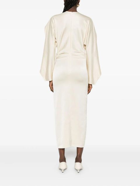 Nanushka pilgrim-collar midi dress - Neutrals
