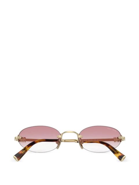 Miu Miu Eyewear oval-frame sunglasses - Gold