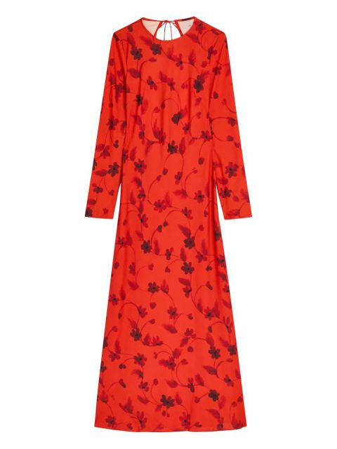 Faithfull the Brand long-sleeved floral maxi dress - Red - zdjęcie produktu nr 1