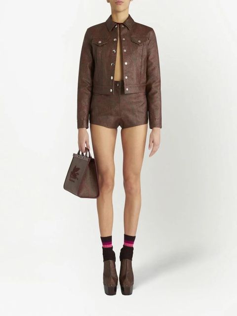 ETRO paisley-print cropped jacket - Red - zdjęcie produktu nr 2