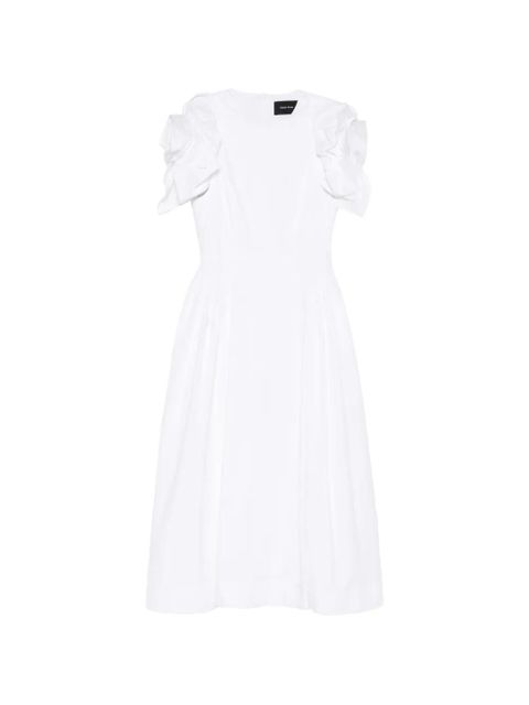 Simone Rocha round-neck ruffled midi dress - White - zdjęcie produktu nr 1