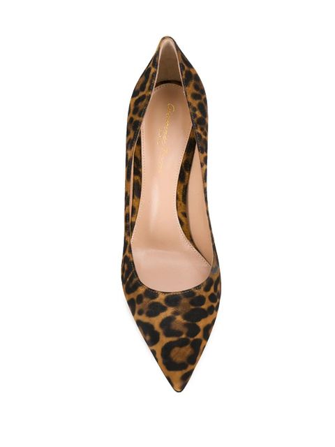 Gianvito Rossi Gianvito 85mm leopard-print pumps - Brown