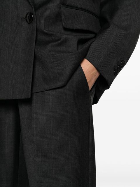 ISABEL MARANT Liska plaid wool trousers - Grey