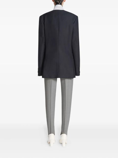 DRIES VAN NOTEN double-breasted wool blazer - Blue