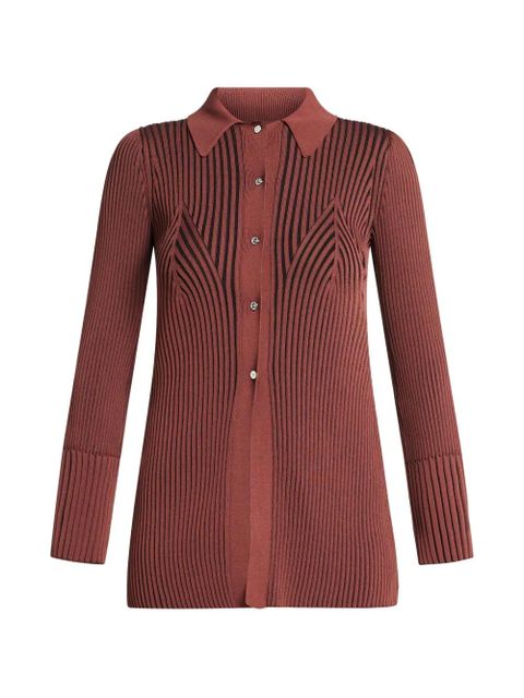 Simon Miller Palo ribbed buttoned shirt - Brown - zdjęcie produktu nr 1