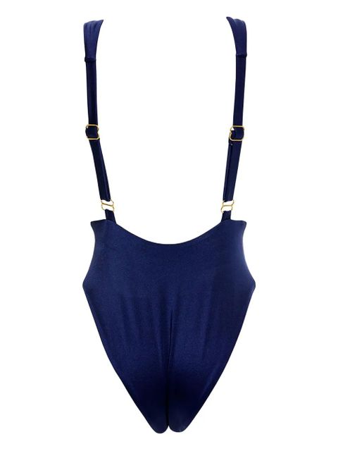Agua By Agua Bendita cross-front swimsuit - Blue