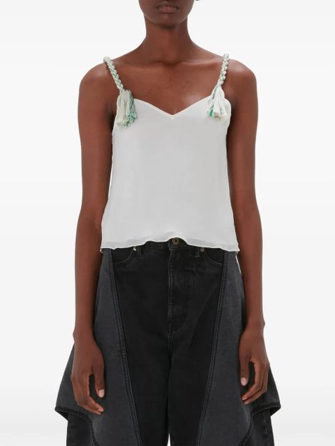 JW Anderson tassel-strap V-neck top - White - zdjęcie produktu nr 2