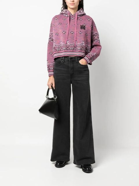 AMIRI Space Dye Bandana knit hoodie - Purple - zdjęcie produktu nr 2