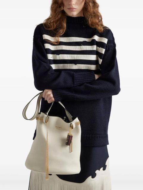 Prada Buckle bucket bag - White