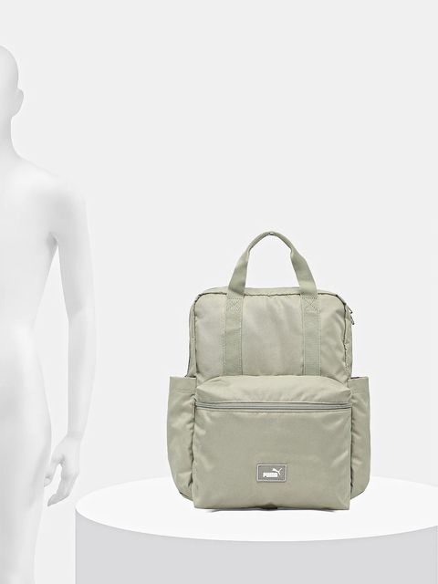 Puma plecak damski kolor zielony duży gładki 91348