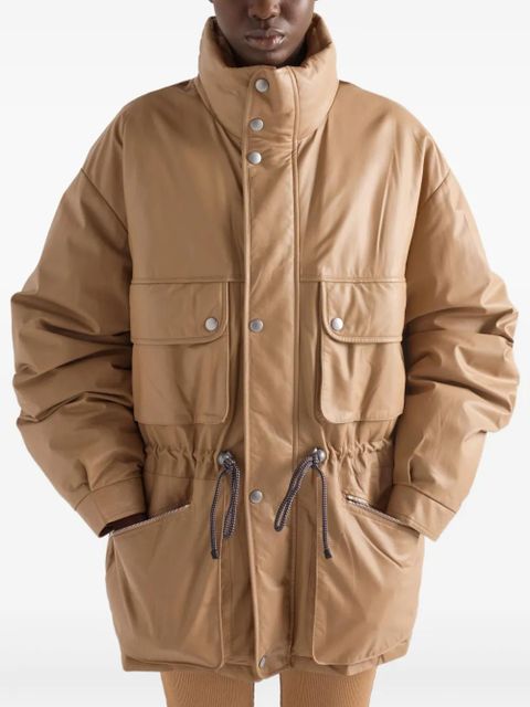 Prada Nappa leather coat - Neutrals - zdjęcie produktu nr 2