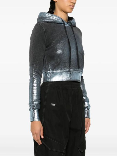 Diesel F-Slimmy cropped hoodie - Blue