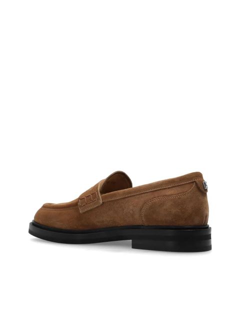 Dolce & Gabbana logo-plaque suede loafers - Brown