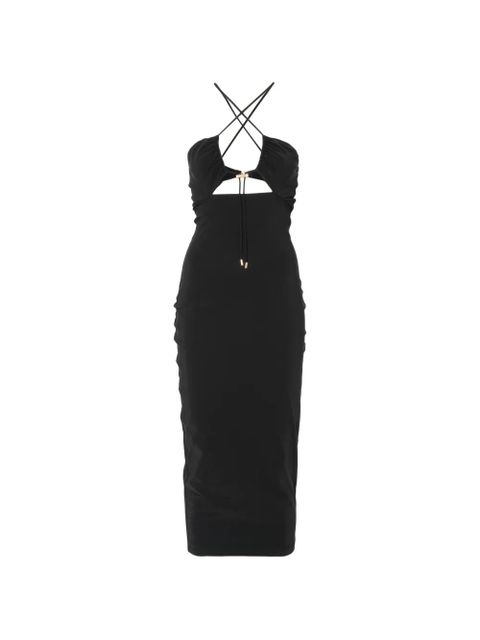 Moschino cut-out ruched midi dress - Black - zdjęcie produktu nr 1