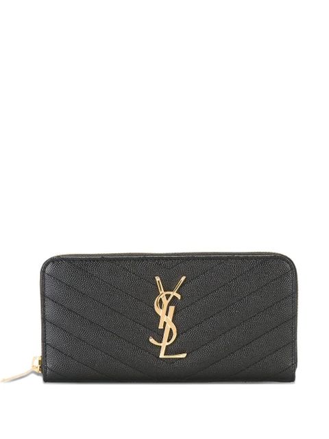 Saint Laurent Cassandre chevron wallet - Black - zdjęcie produktu nr 1