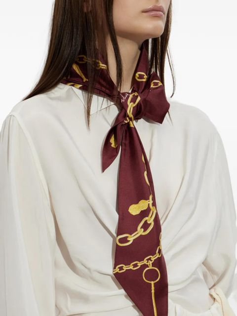Givenchy chain-print scarf - Red
