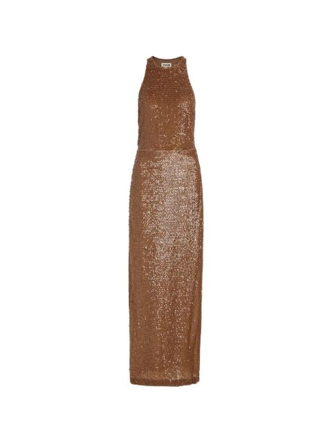STAUD Bree sequin maxi dress - Brown - zdjęcie produktu nr 1
