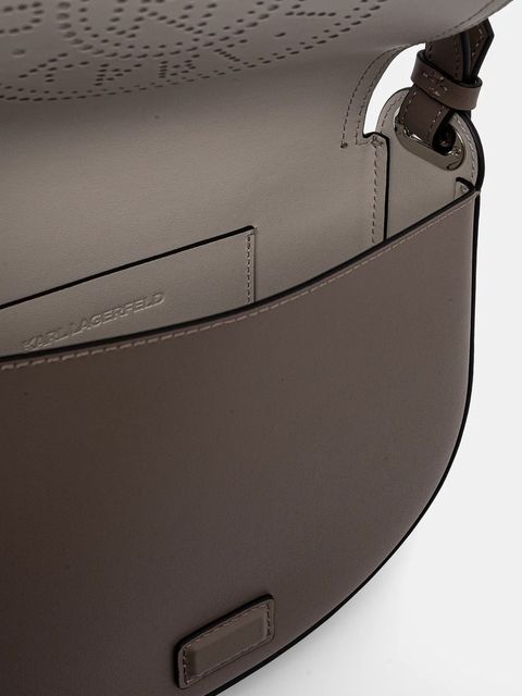 Karl Lagerfeld torebka skórzana kolor beżowy A1W30212