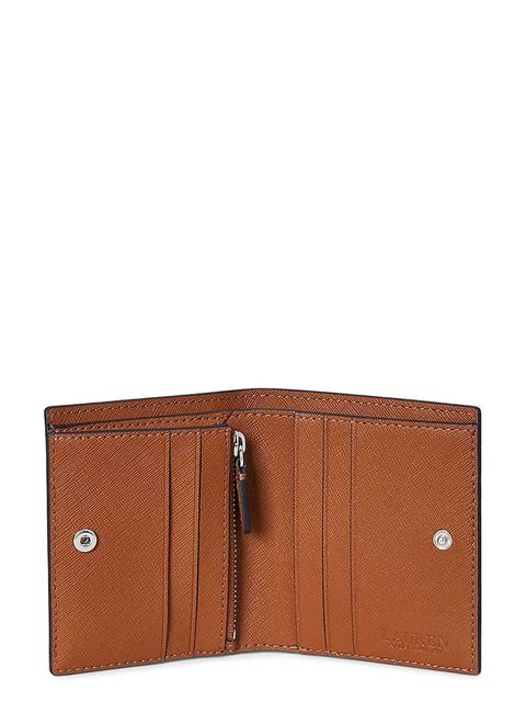 Lauren Ralph Lauren portfel skórzany damski kolor brązowy 432962113