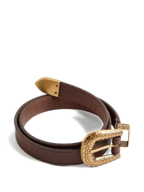 Valentino Garavani VLogo Signature calfskin belt 20mm - Brown - zdjęcie produktu nr 2