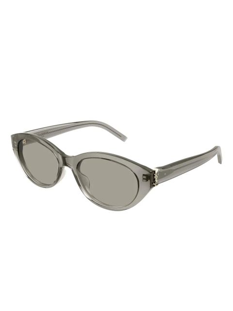 Saint Laurent Eyewear oval-frame sunglasses - Grey - zdjęcie produktu nr 2