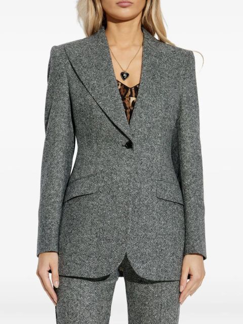 Dolce & Gabbana single-button tweed jacket - Grey - zdjęcie produktu nr 2