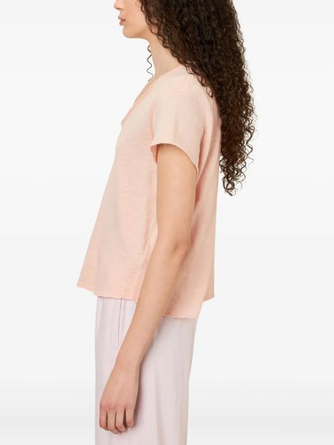 American Vintage Sonoma brushed v-neck T-shirt - Pink