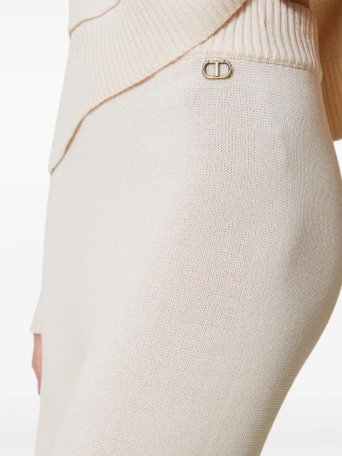 TWINSET flared knit trousers - Neutrals