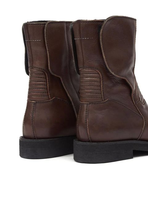 MM6 Maison Margiela leather boots - Brown