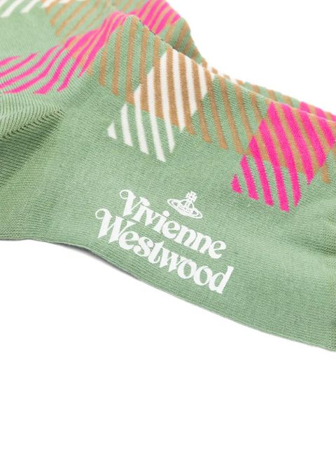 Vivienne Westwood plaid-pattern socks - Green - zdjęcie produktu nr 2