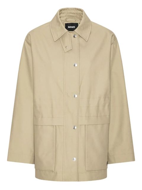 ROTATE BIRGER CHRISTENSEN drawstring twill jacket - Neutrals - zdjęcie produktu nr 1