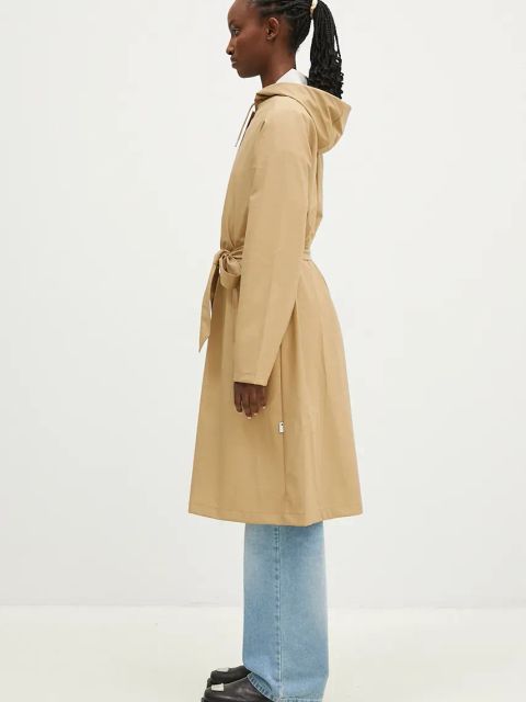 Rains kurtka A-Line Longer W Jacket W3 damska kolor beżowy przejściowa 12040.24