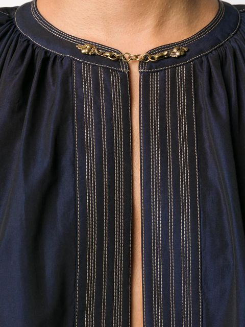 Givenchy button details poplin dress - Blue