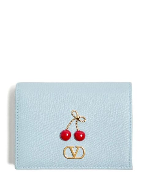 Valentino Garavani Cherryfic grained wallet - Blue